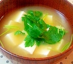 豆腐と三つ葉のすまし汁